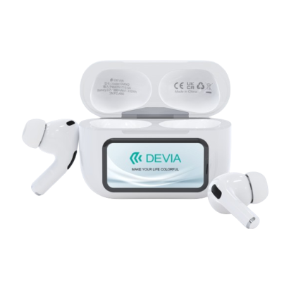 DEVIA AURICULAR BLUETOOTH TRADUCCION CON PANTALLA TWS ANC PRO4 BLANCO